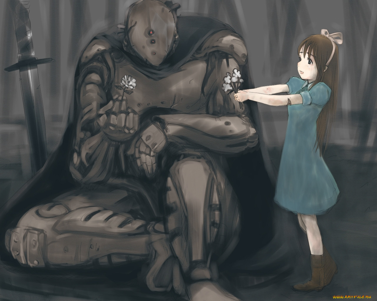 Рыцарь и маленькая девочка